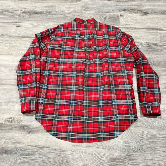 VTG Polo Ralph Lauren SHIRT XL Men Button Up Blue Red Plaid Baggy 90s Tartan - Picture 5 of 5
